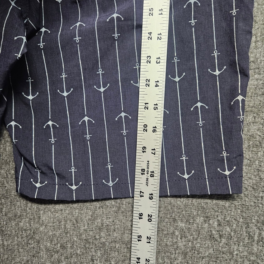 Trunks Multi-Functional Shorts Mens 30 Navy Nautical Anchor Stripe Print - Picture 8 of 11